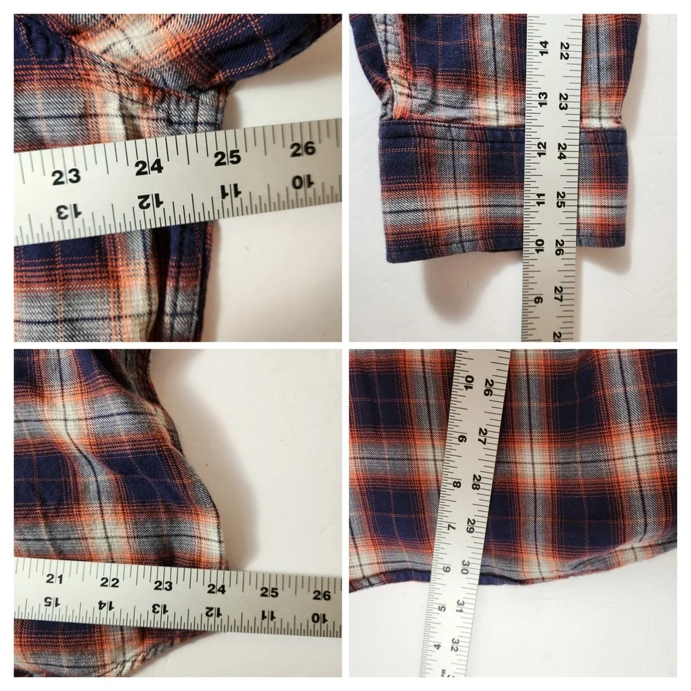 Banana Republic Mens Flannel Plaid Button Down Shirt Long Sleeve XL‎